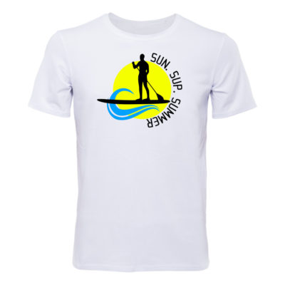 T-Shirt "Sun. Sup. Summer.", weiß