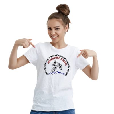 "Adventure starts" T-Shirt – Bild 2