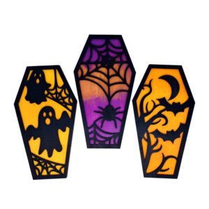 Halloween-Deko "Coffins" 3er Pack